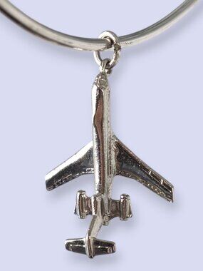 Vintage Wells Sterling Silver Airplane Charm